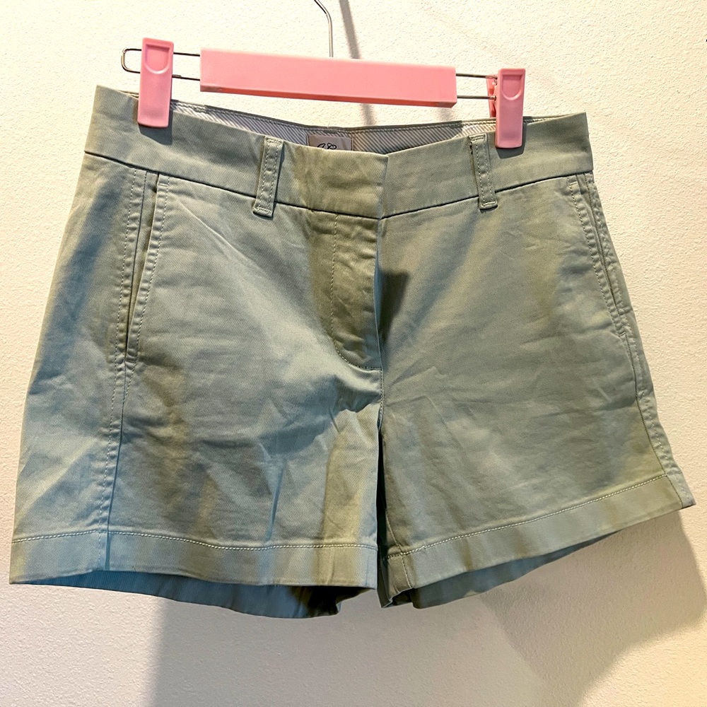 J. Crew Reimagined Mid Rise Shorts, Mint Green. Size 2 Nearly New